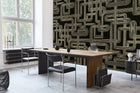 9600803 Black Random Metallics Mural by Coordonné