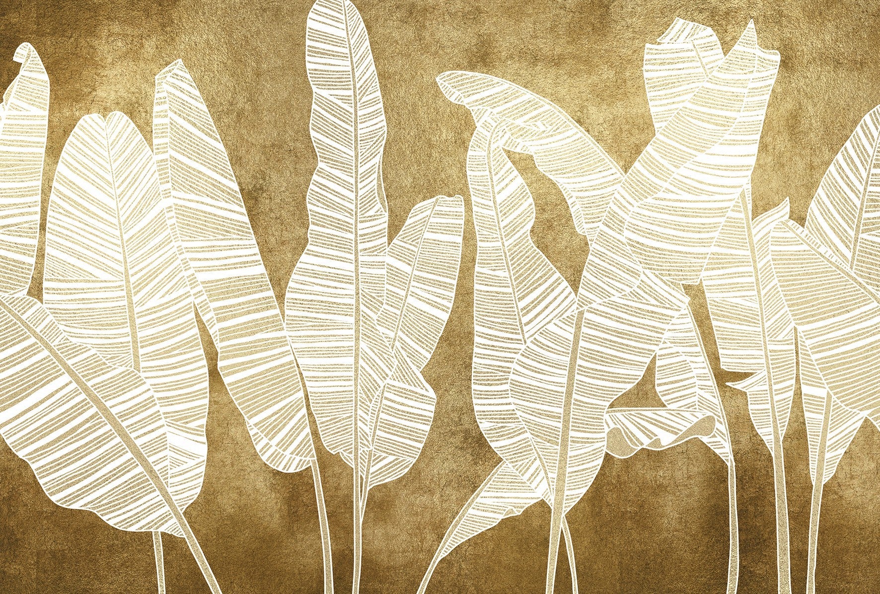 9600900 Copacabana Gold Random Metallics Mural by Coordonné