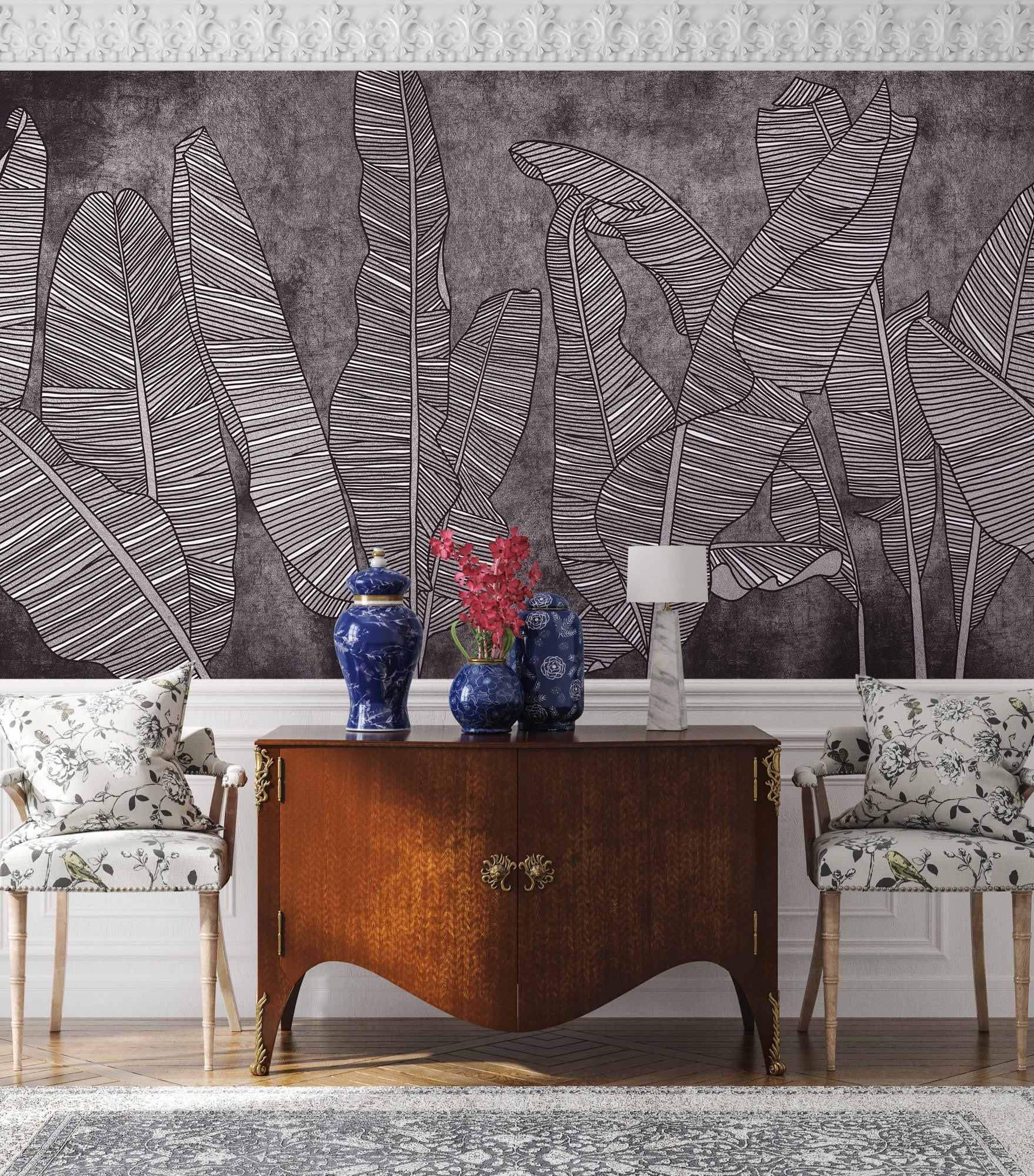 9600901 Silver Random Metallics Mural by Coordonné
