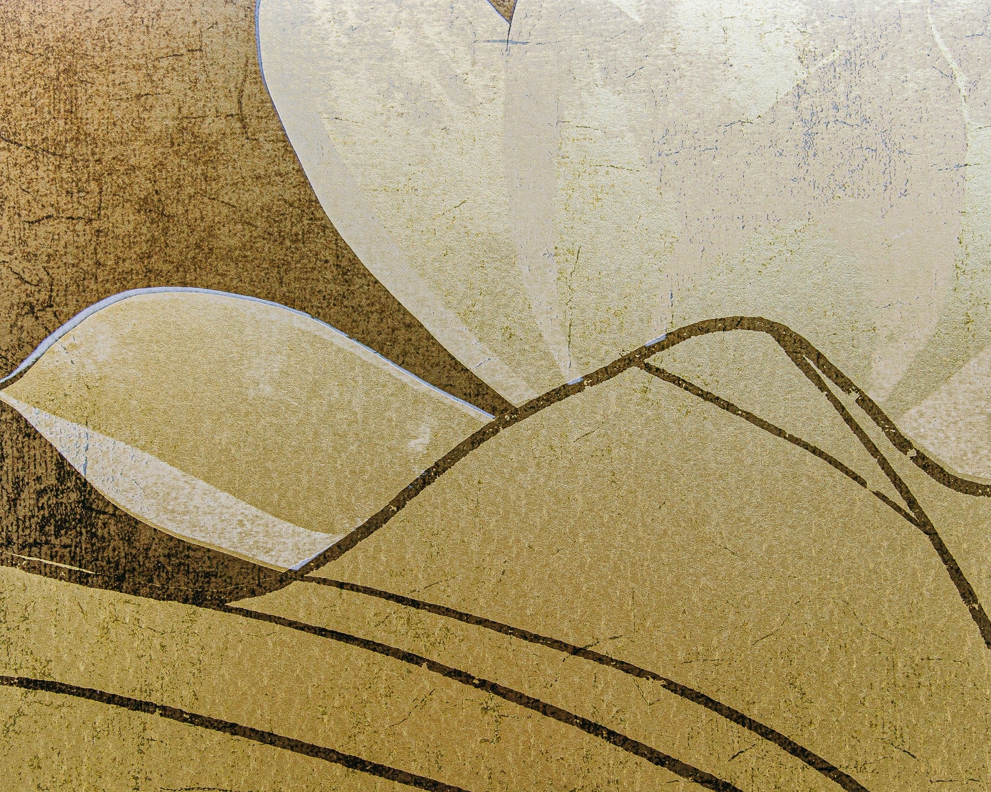 9602000 Nympha Gold Random Metallics Mural by Coordonné