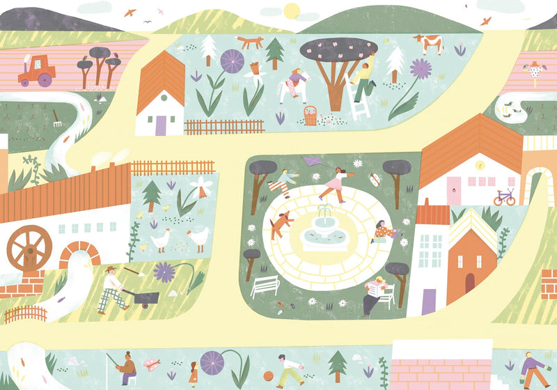 9700001 Country Joy Lemon Random Kids Mural by Coordonné