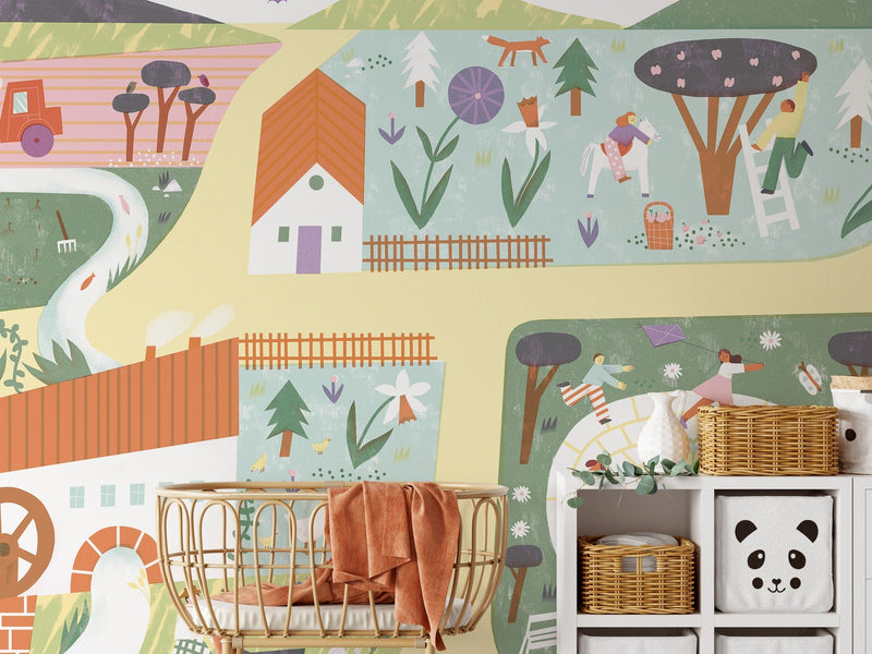 9700001 Country Joy Lemon Random Kids Mural by Coordonné