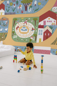 9700004 Country Joy Chestnut Random Kids Mural by Coordonné