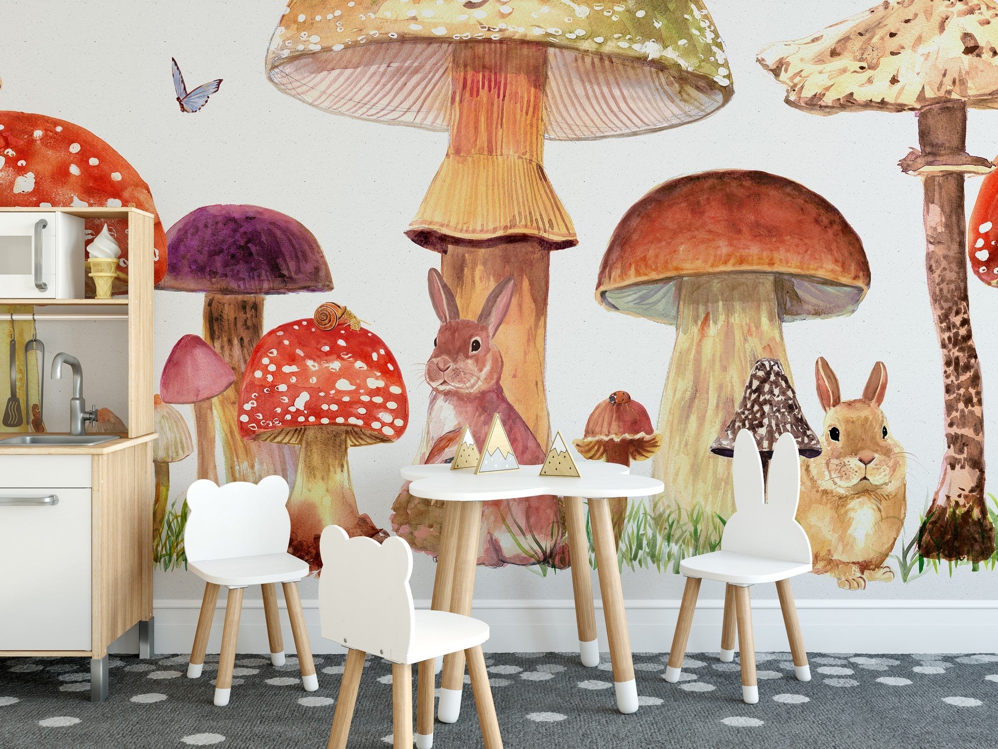 9700010 Sweet Forest Vermilion Random Kids Mural by Coordonné