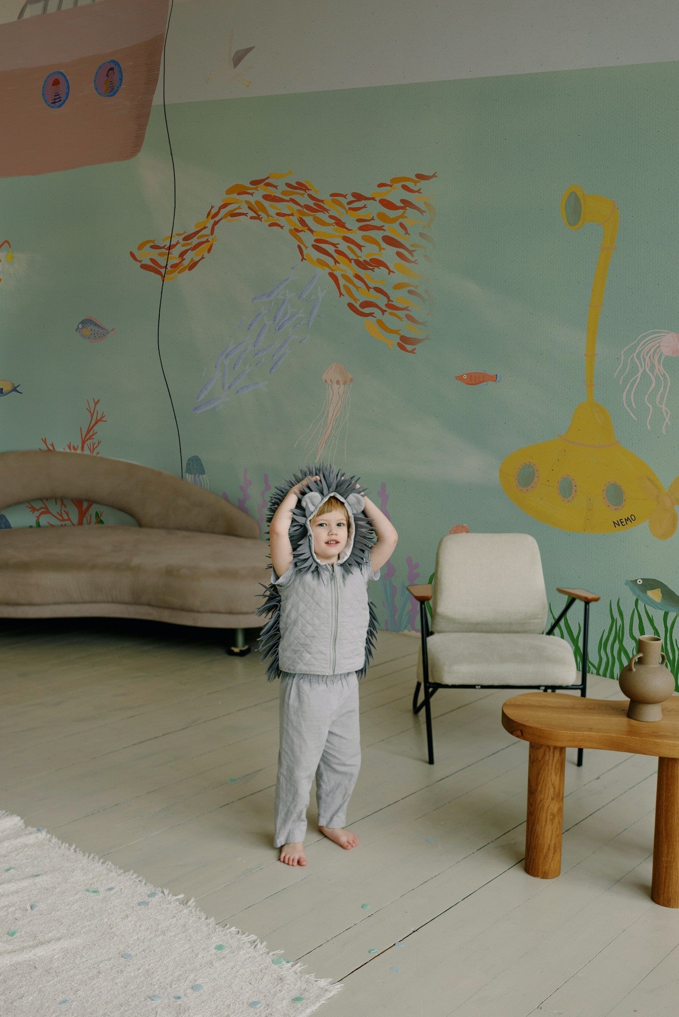 9700021 Yellow Submarine Mediterranean Random Kids Mural by Coordonné