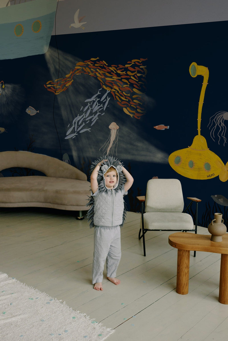 9700022 Yellow Submarine Night Random Kids Mural by Coordonné