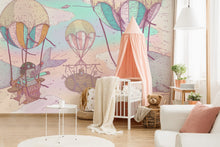 9700030 Balloon Rides Crystal Random Kids Mural by Coordonné