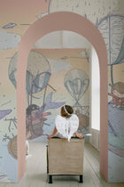 9700031 Balloon Rides Dawn Random Kids Mural by Coordonné