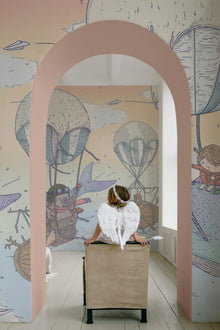 9700031 Balloon Rides Dawn Random Kids Mural by Coordonné