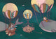 Balloon Rides Dusk Random Kids Mural by Coordonné