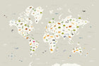 9700052 Animal Map Cloud (415 × 280 cm) Random Kids Mural by Coordonné