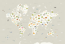 9700052 Animal Map Cloud (415 × 280 cm) Random Kids Mural by Coordonné