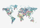 9700061 Diversity Map Snow Random Kids Mural by Coordonné