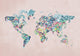 Diversity Map Peach Random Kids Mural by Coordonné