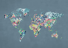 9700063 Diversity Map Ocean Random Kids Mural by Coordonné
