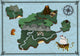 Treasure Map Aqua Random Kids Mural by Coordonné