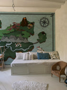 9700071 Treasure Map Aqua Random Kids Mural by Coordonné