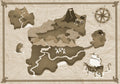 Treasure Map Papyrus Random Kids Mural by Coordonné