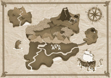 9700072 Treasure Map Papyrus Random Kids Mural by Coordonné