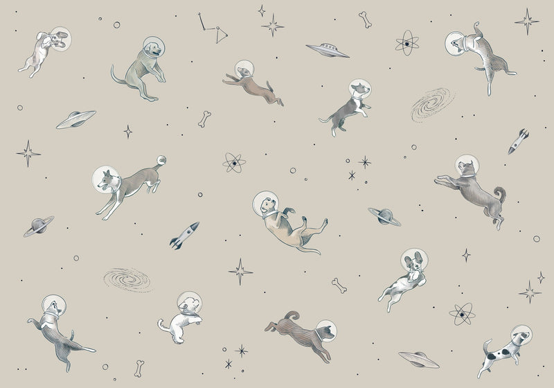 9700082 Doggy Gravity Cream Random Kids Mural by Coordonné