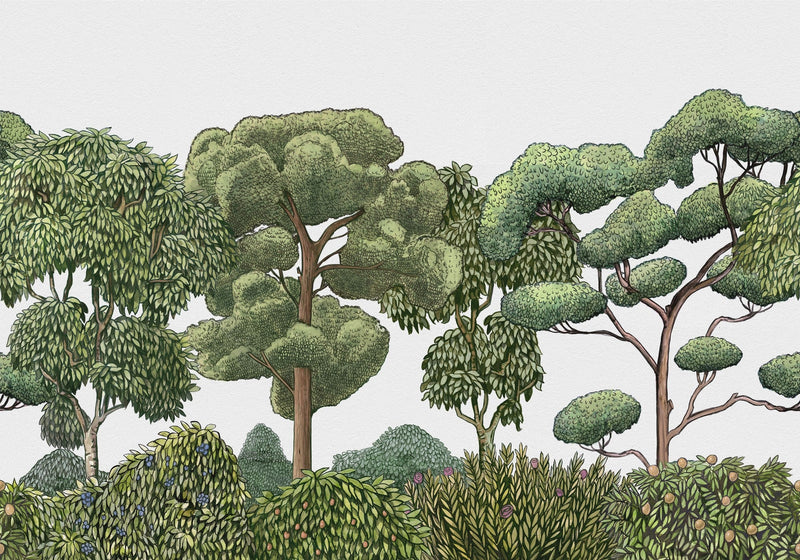 9700090 Green Forest Natural Random Kids Mural by Coordonné
