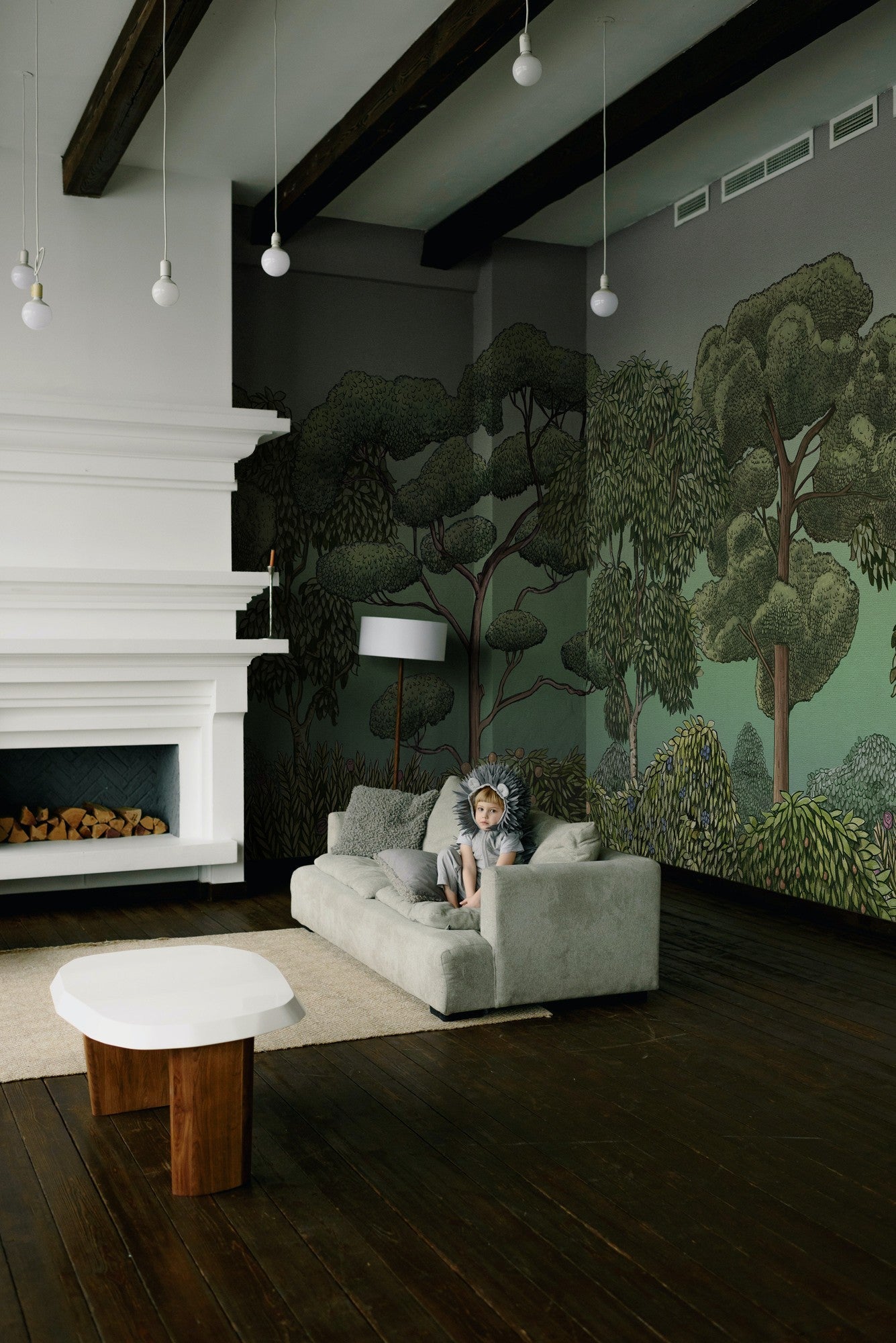 9700092 Green Forest Dew Random Kids Mural by Coordonné