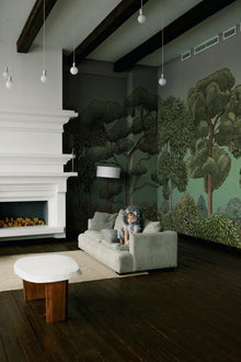 9700092 Green Forest Dew Random Kids Mural by Coordonné