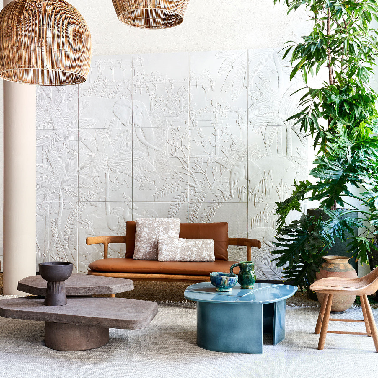 97000 Between Rivers Babylon Cream Wallpaper By Arte