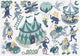 Magic Circus Mint Random Kids Mural by Coordonné