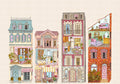 Dolls House Cream Random Kids Mural by Coordonné