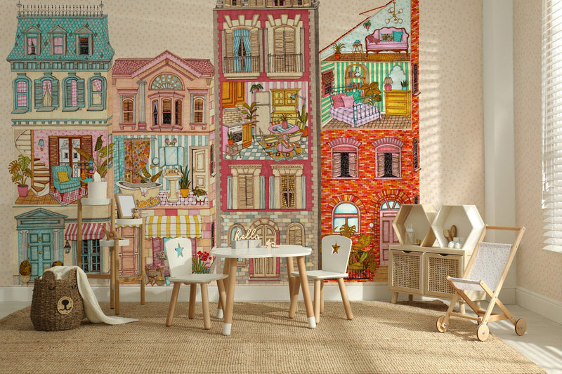 9700120 Dolls´House Cream Random Kids Mural by Coordonné