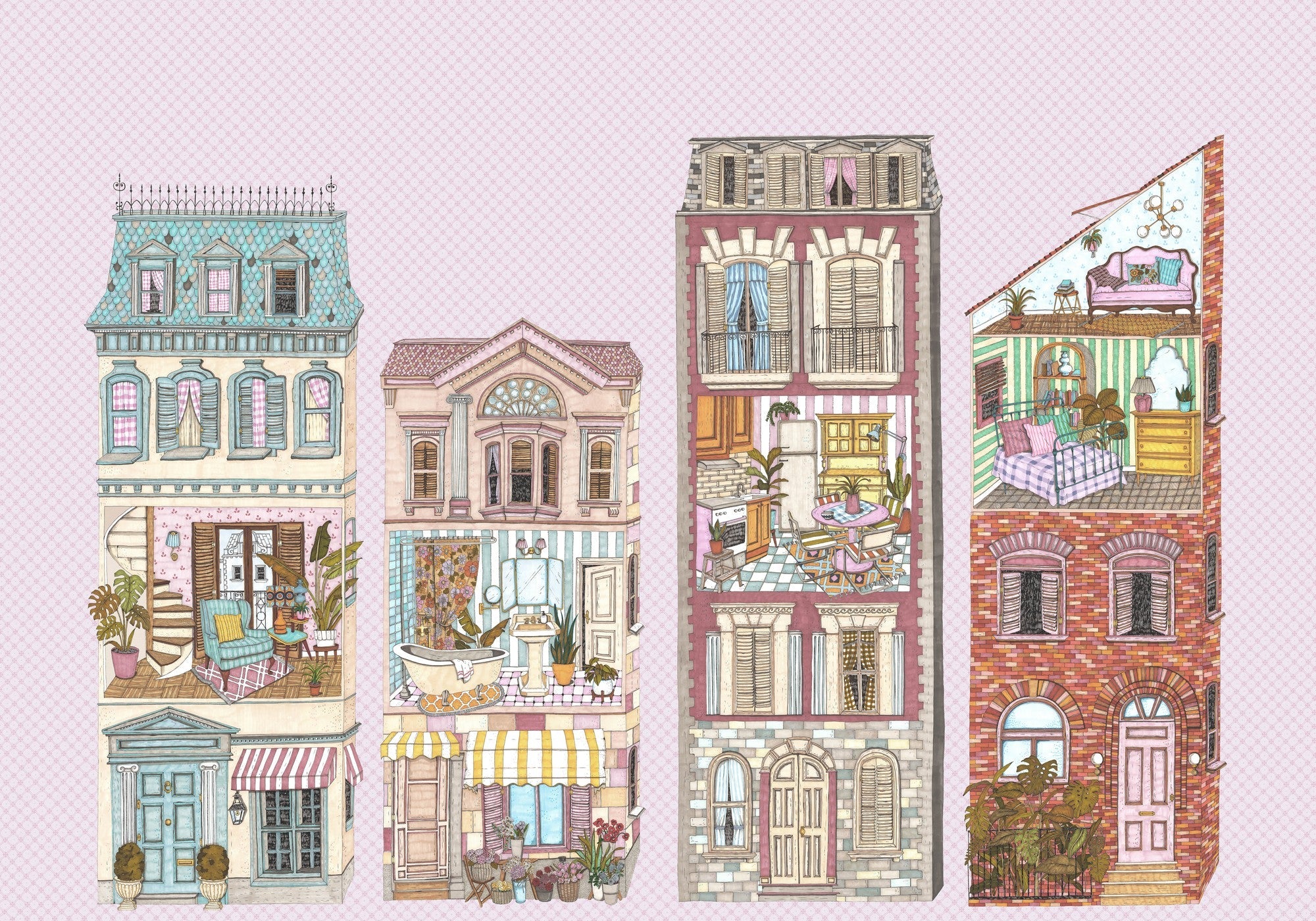 9700122 Dolls´House Pinky Random Kids Mural by Coordonné