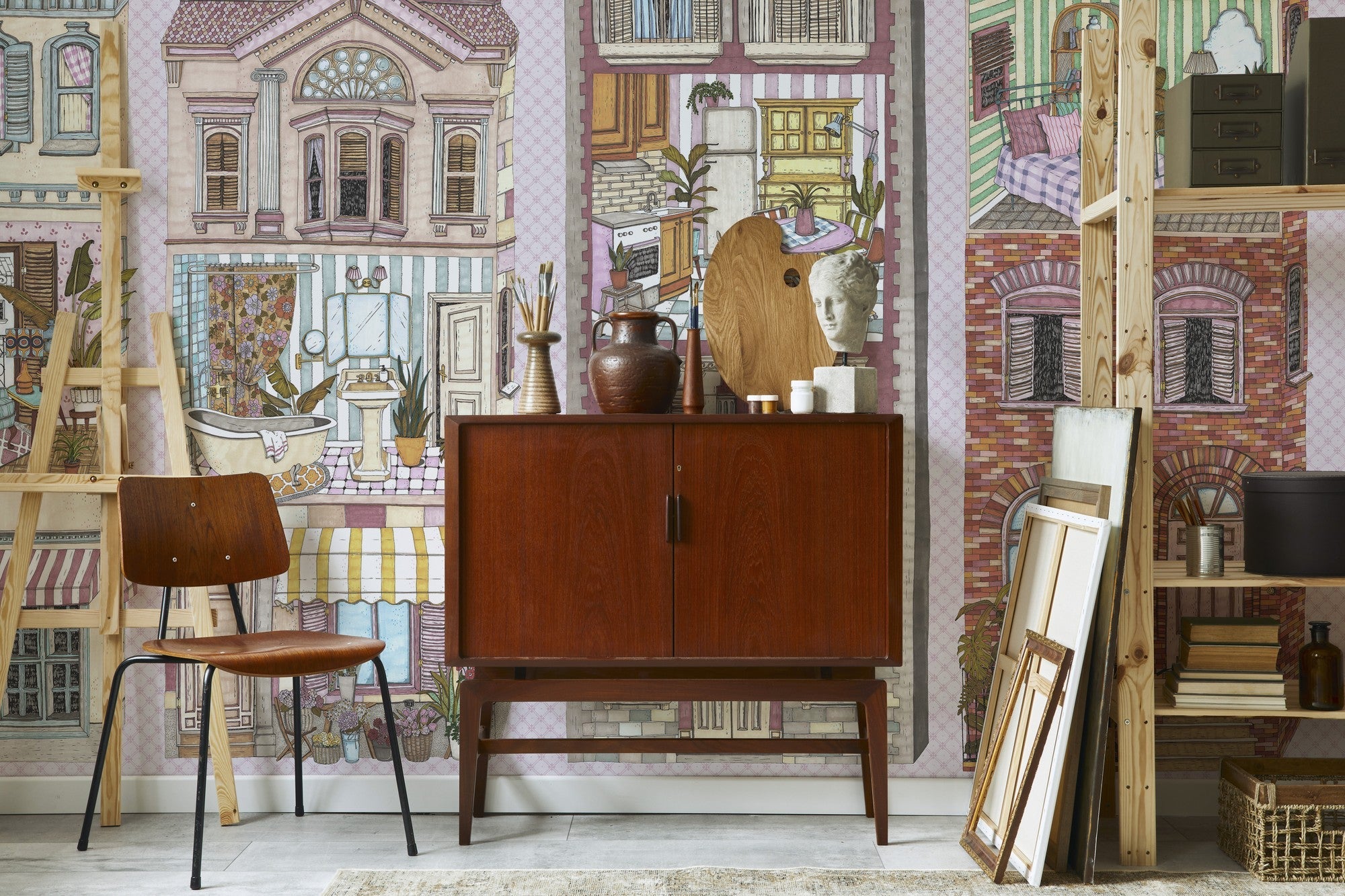 9700122 Dolls´House Pinky Random Kids Mural by Coordonné