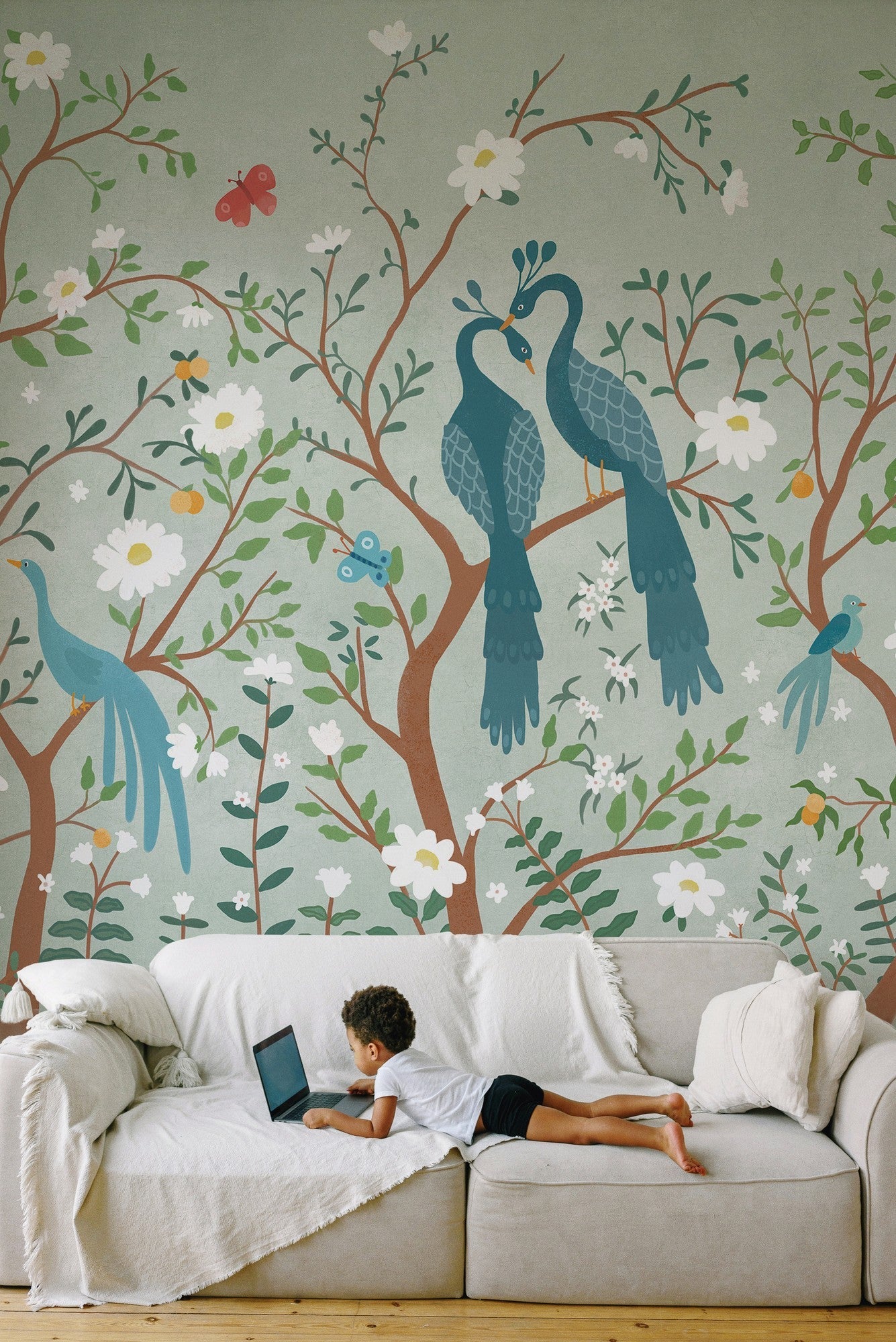 9700130 Edo Kids Mint Random Kids Mural by Coordonné