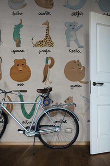 9700140 Animal Alphabet Multi Random Kids Mural by Coordonné