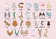 Animal Alphabet Pinky Random Kids Mural by Coordonné