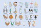 Animal Alphabet Azure Random Kids Mural by Coordonné