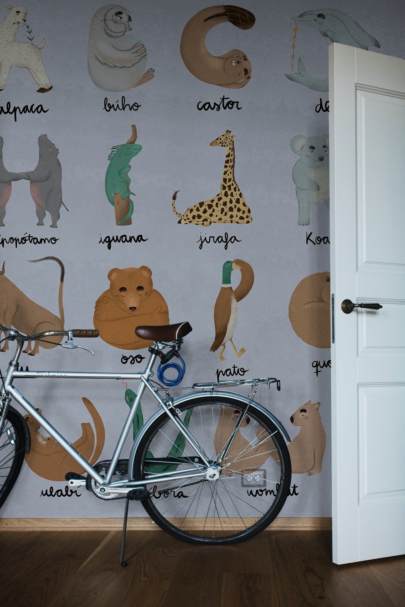 9700142 Animal Alphabet Azure Random Kids Mural by Coordonné
