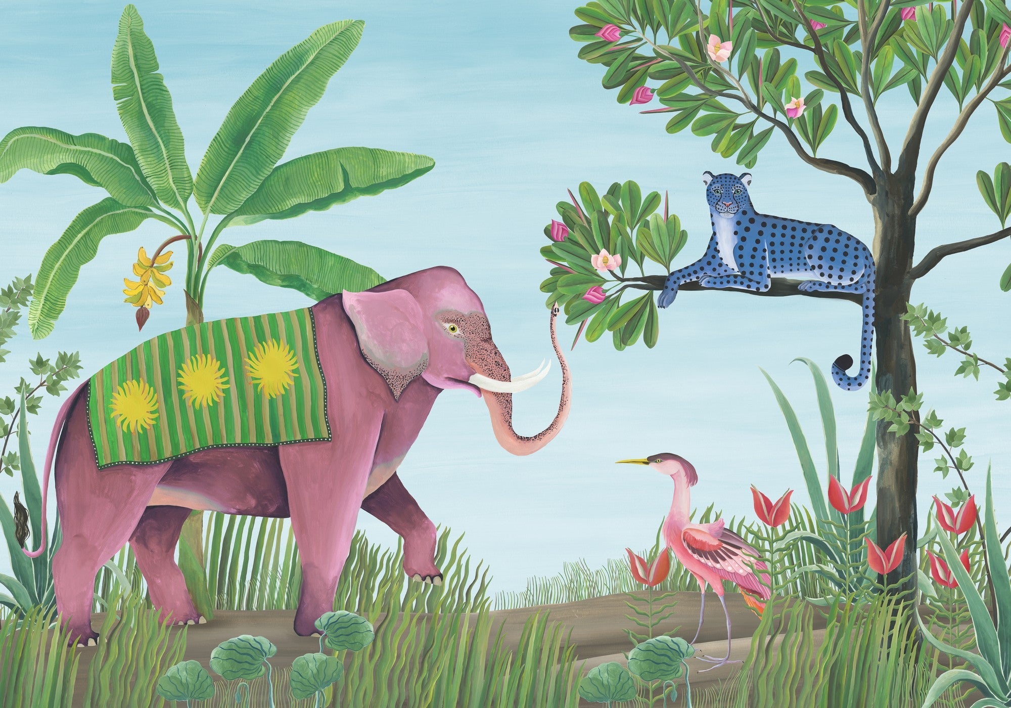 9700151 Jungle Friends Glacier Random Kids Mural by Coordonné