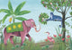 Jungle Friends Glacier Random Kids Mural by Coordonné