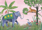 9700152 Jungle Friends Peach Random Kids Mural by Coordonné