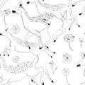 Jumping Bambis Linen Random Kids Wallpaper by Coordonné