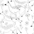 9700160 Jumping Bambis Linen Random Kids Wallpaper by Coordonné