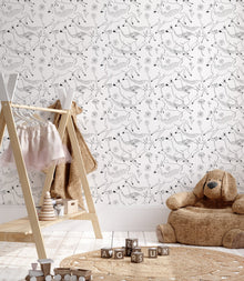 9700160 Jumping Bambis Linen Random Kids Wallpaper by Coordonné