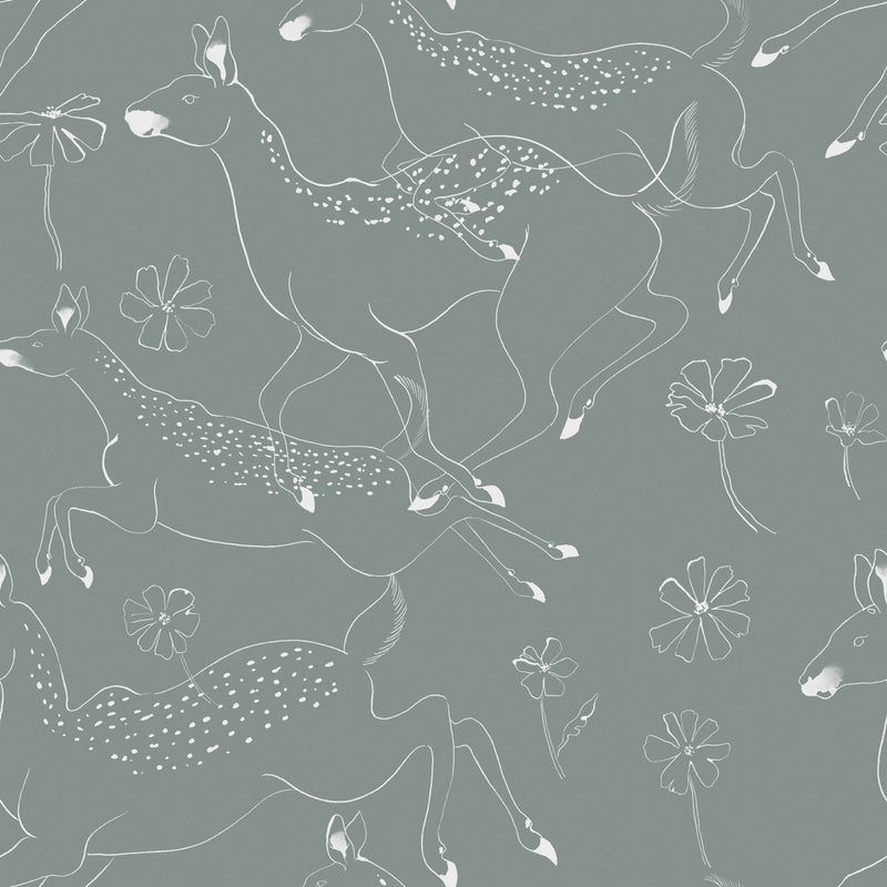9700163 Jumping Bambis Cloud Random Kids Wallpaper by Coordonné