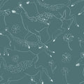Jumping Bambis Aqua Random Kids Wallpaper by Coordonné