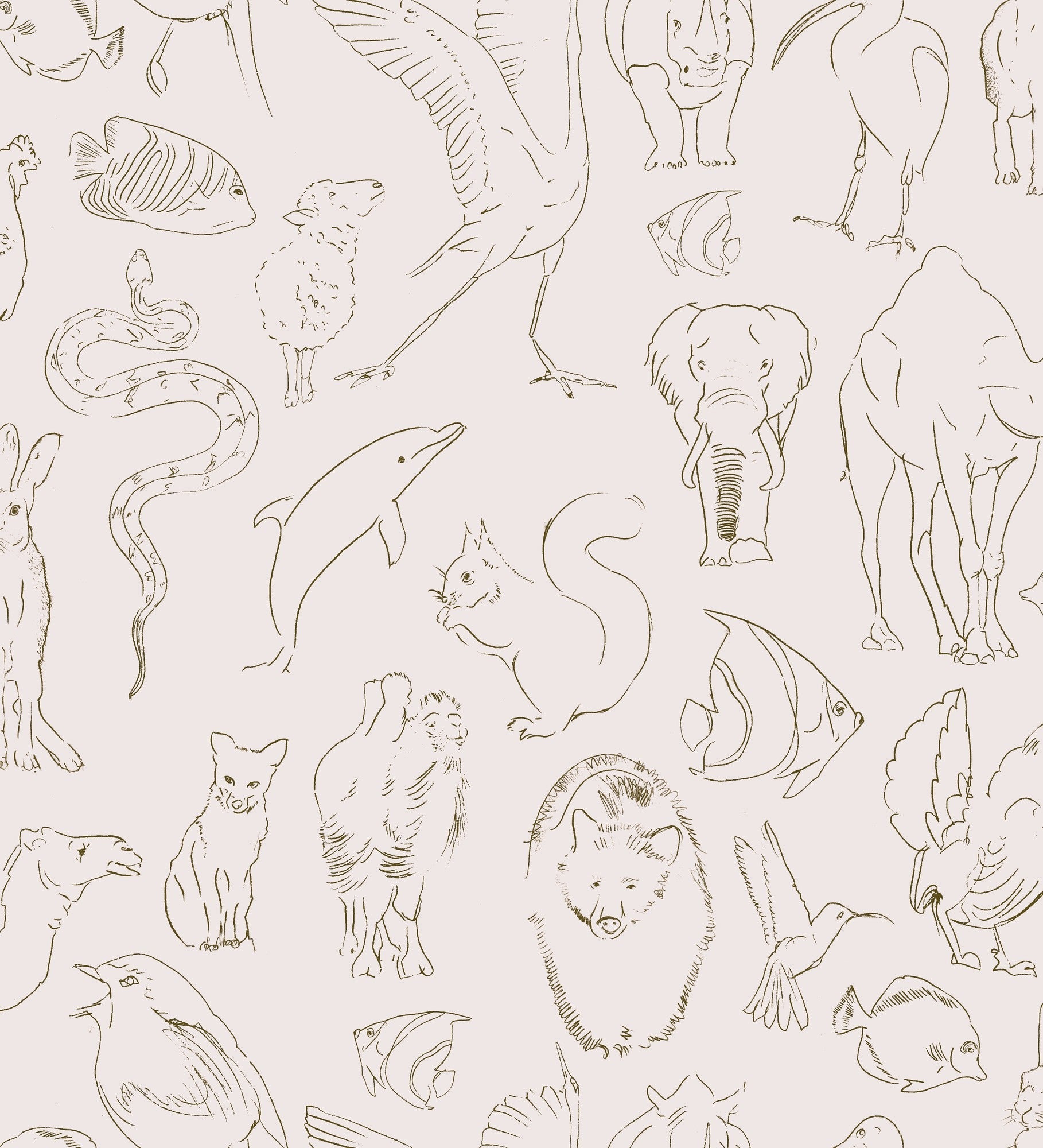 9700180 Zoology Natural Random Kids Wallpaper by Coordonné