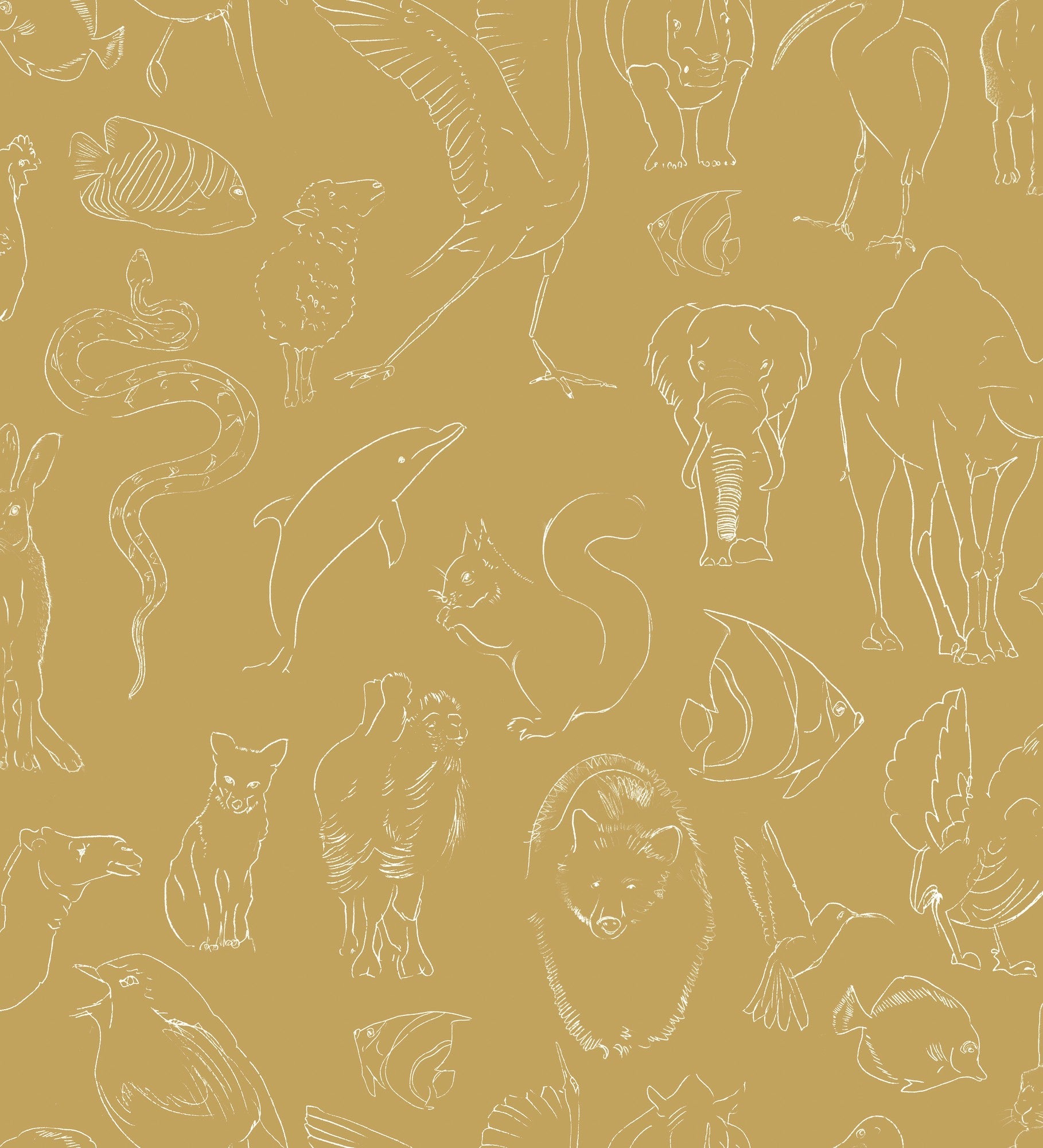9700182 Zoology Curry Random Kids Wallpaper by Coordonné
