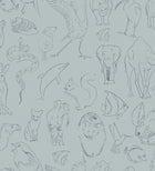 9700184 Zoology Aqua Random Kids Wallpaper by Coordonné