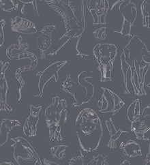 9700185 Zoology Chalk Random Kids Wallpaper by Coordonné